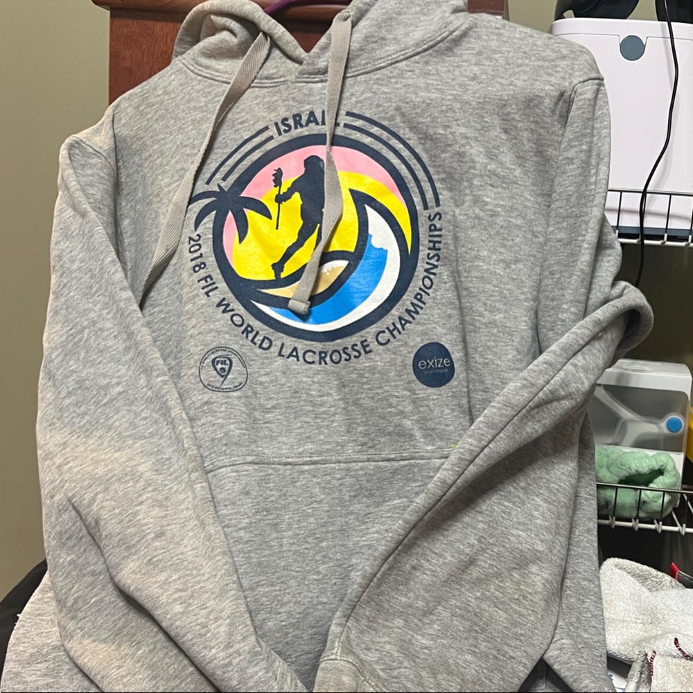 Israel Gray Lacrosse Championship Sweater